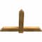 Ekena Millwork Eugene Rough Sawn Timber Gable Bracket, Western Red Cedar, 36"W x 24"H x 2"D x 4"F, 16/12 Pitch GBW036X24X0204EUG00RWR - alternate 2